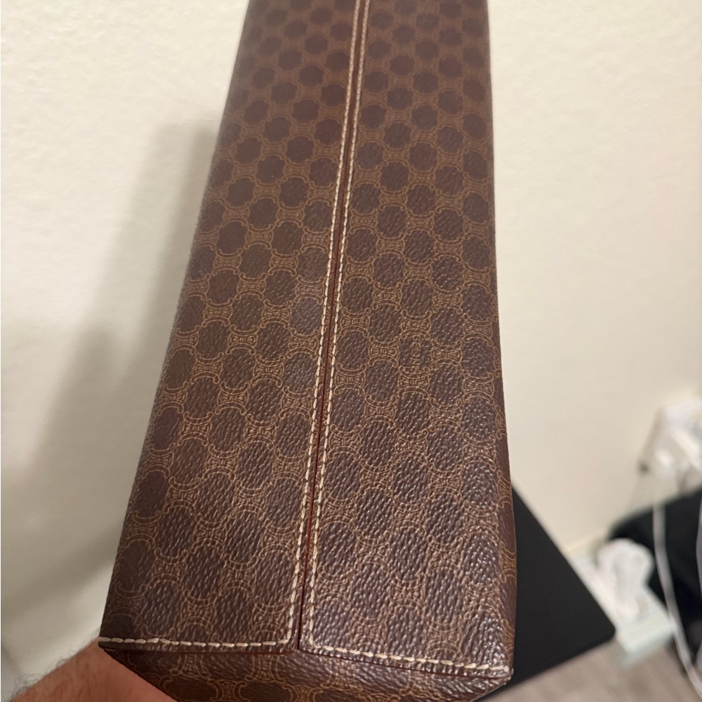 Celine Monogram Tote with Tan Leather Trim - Picture 5 of 8